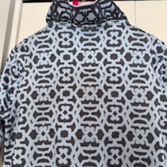 Gretchen Scott Jersey Ruffle Neck Blue Mini Dress - L (US 10) - Picture 5 of 7